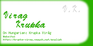 virag krupka business card